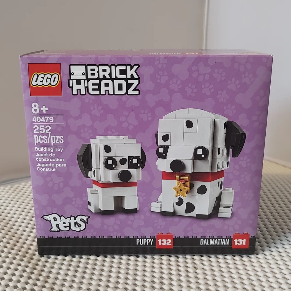 Lego Brick Headz Pets 40479 Puppy #132 Dalmatian #131 Building Toy NWT